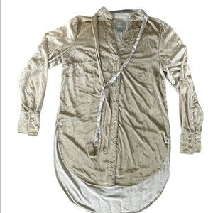 Anthropology Crushed Velvet Tunic size 4
